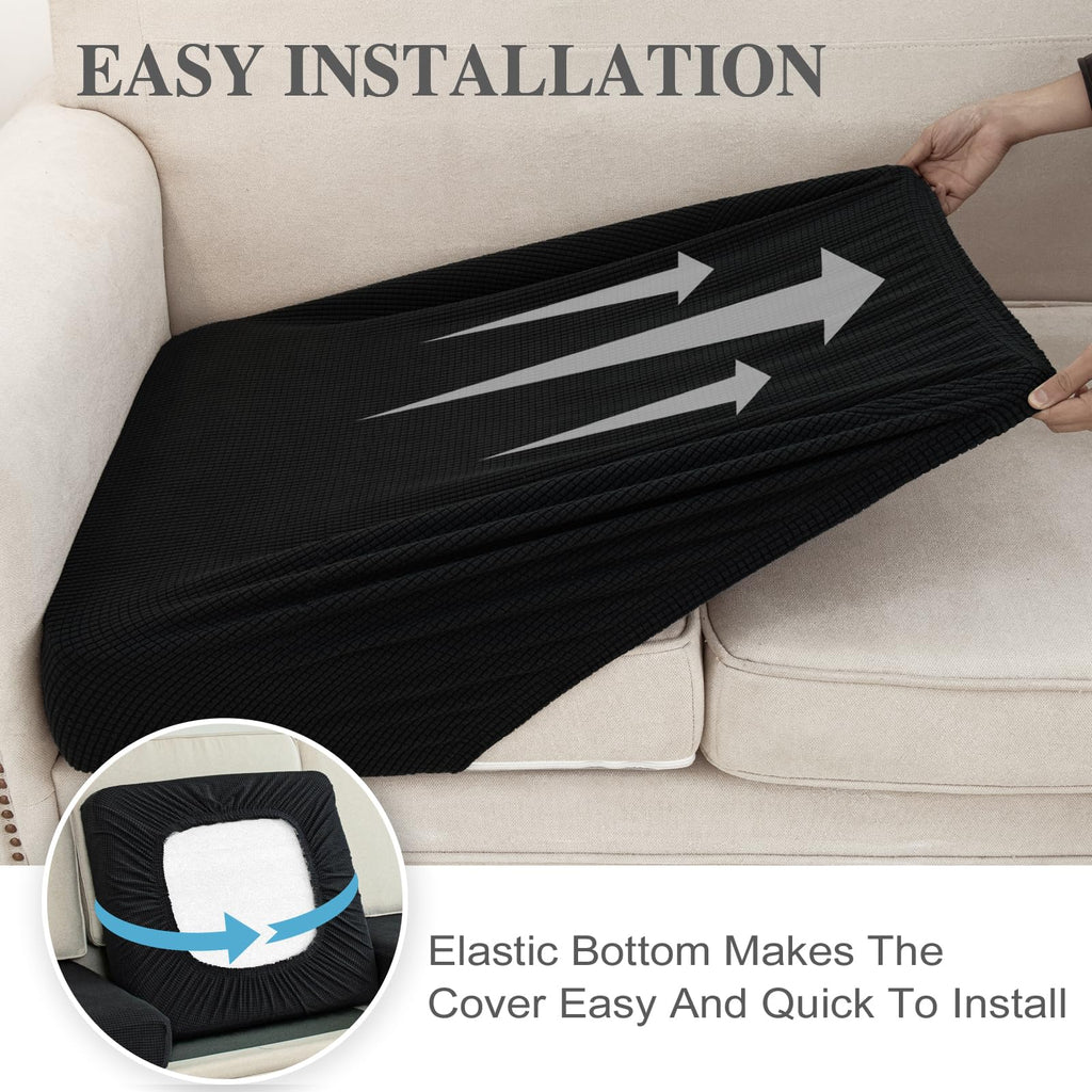 Couch Cushion Covers Seat Cushion Cover Stretch Couch Cover Separate Sectional Sofa Slipcovers Furniture Protector(3