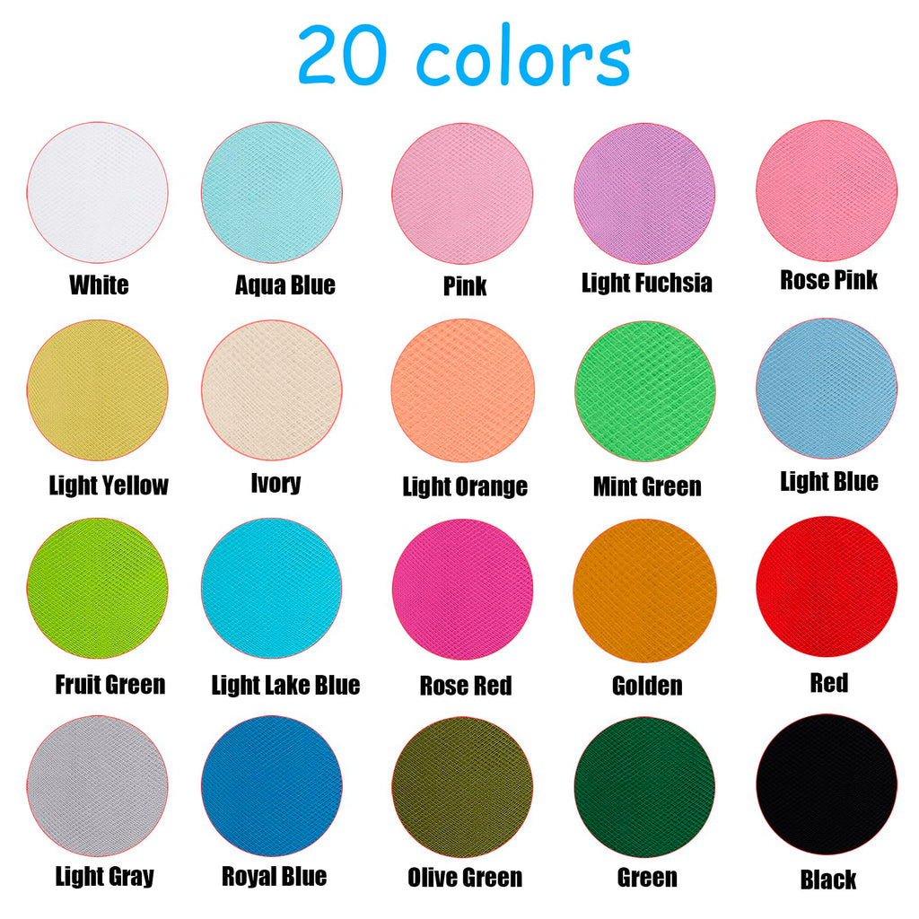 Light Fuchsia Tulle Roll, 6" x 100 Yards Polyester Netting Fabric Tulle Ribbon DIY Fabrics for Tutu Skirts Dress