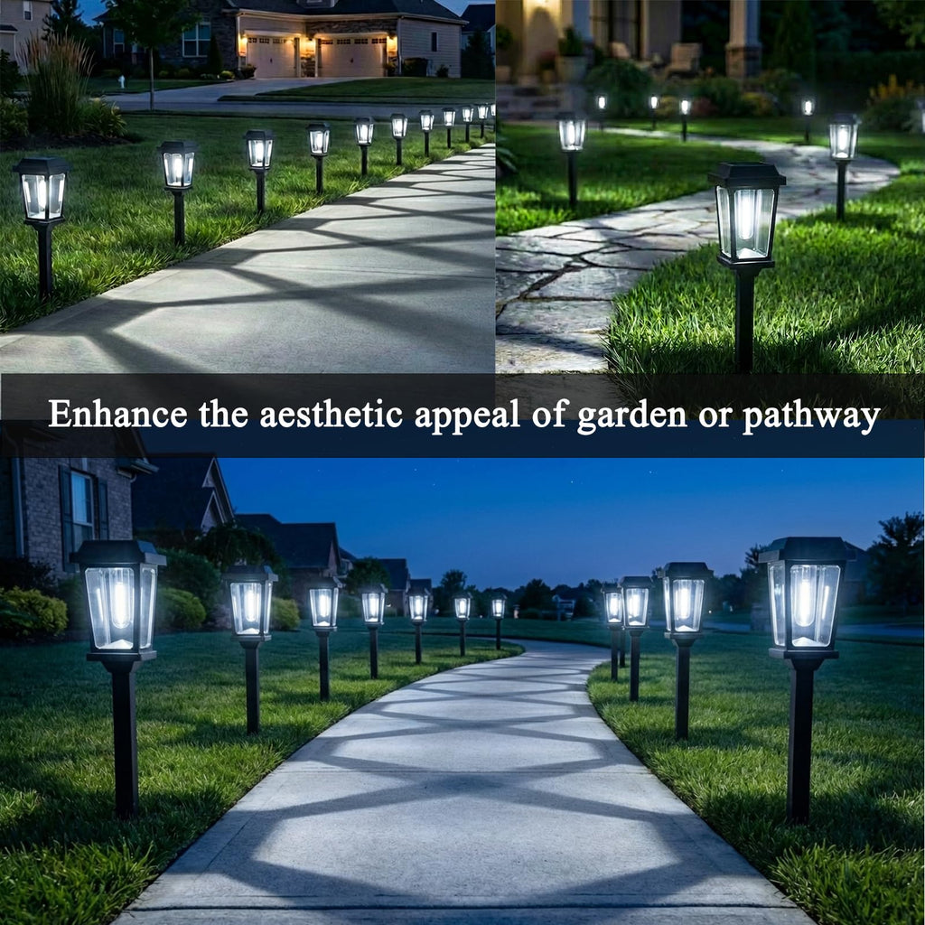 Solar Pathway Lights Outdoor Waterproof 10 Pack LED Garden Lights