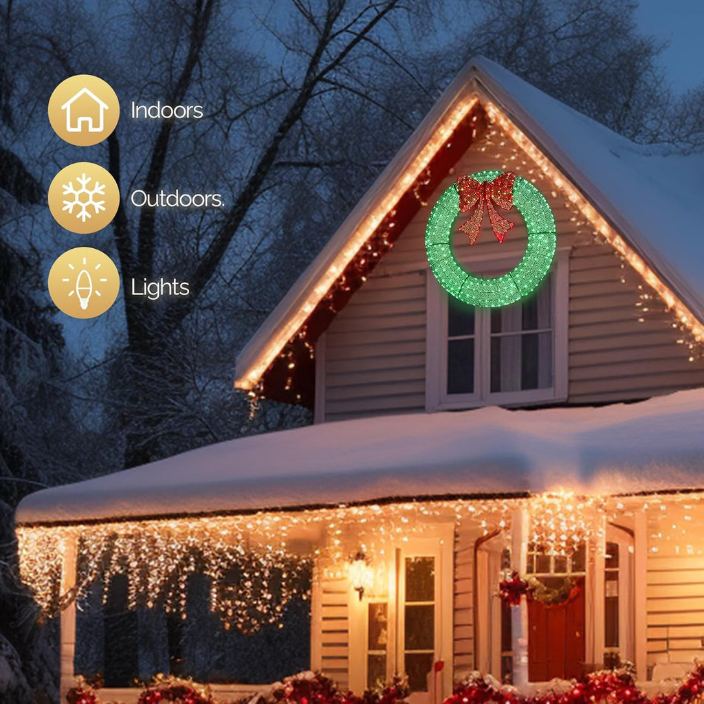 Christmas Wreath, 48in, Green/Red