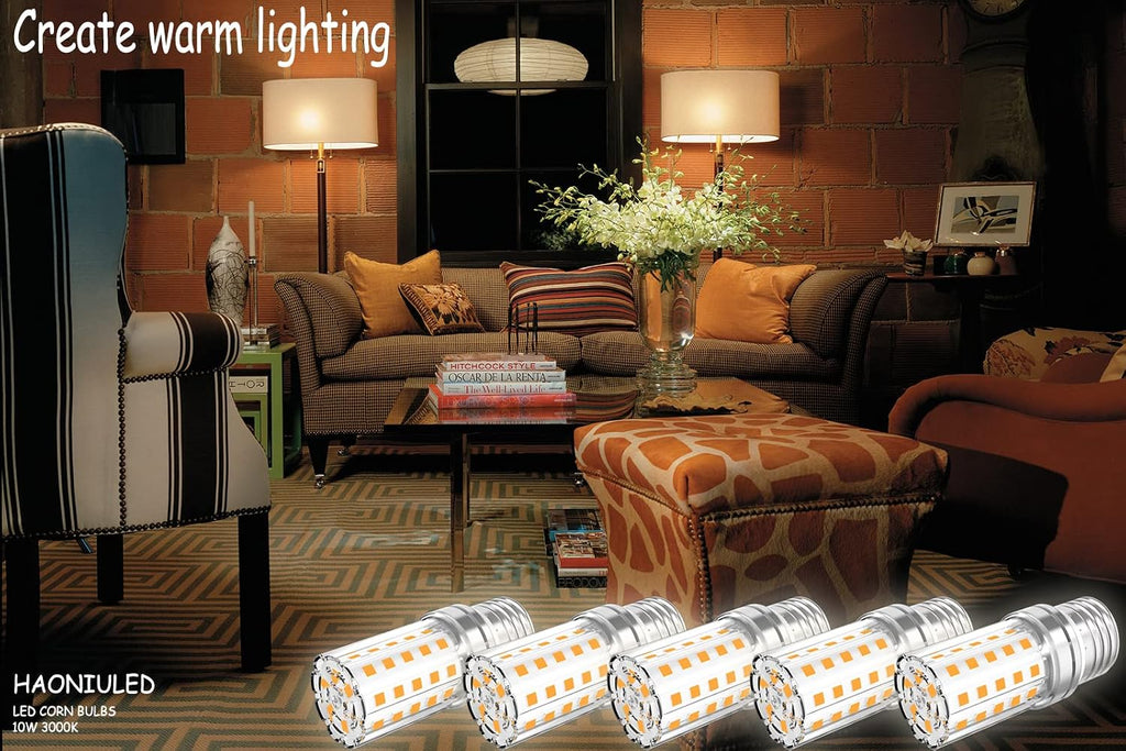 E26 LED Corn Light bulbs, Warm White 3000K, 1000 lumen, 100 Watt Equivalent Incandescent Bulbs, Non-Dimmable