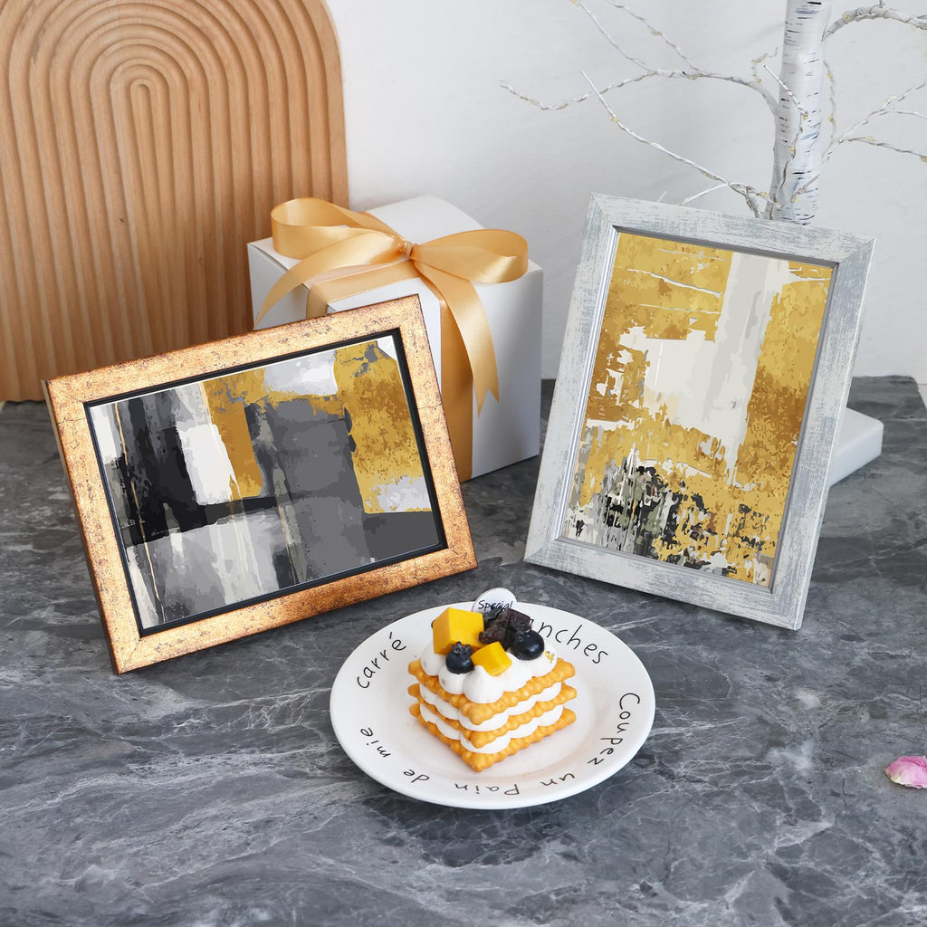 5x7 Picture Frame Set of 5 with Tempered Glass, Multicolor