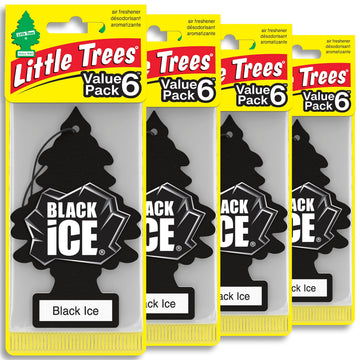Car Air Freshener | Hanging Tree Provides Long Lasting Scent for Auto and Home | 24 Air Fresheners |Black Ice