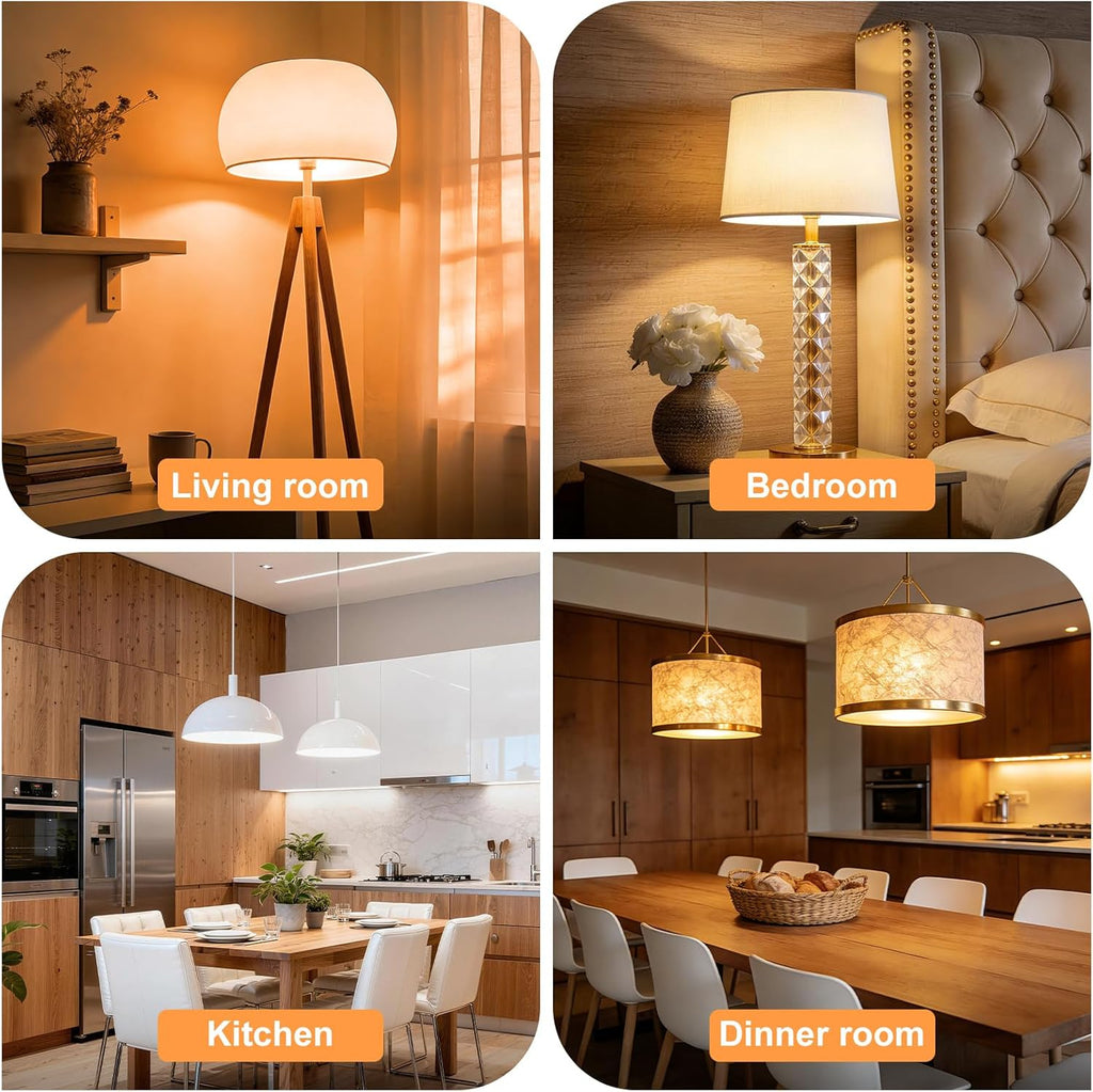 3-Way LED Bulbs 30/70/100 Watt Equivalent, 2700K Soft White, A19 E26 Base, 500lm-800lm-1200lm, 3-Way Dimmable Light