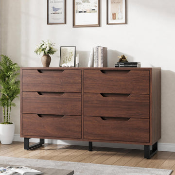6 Dresser, 47.2" Wide Dresser Drawer with Storage