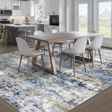 Area Rugs 8x10 for Living Room: Washable Rug Modern Abstract Neutral Soft Non-Slip Low-Pile Indoor Large Carpet for