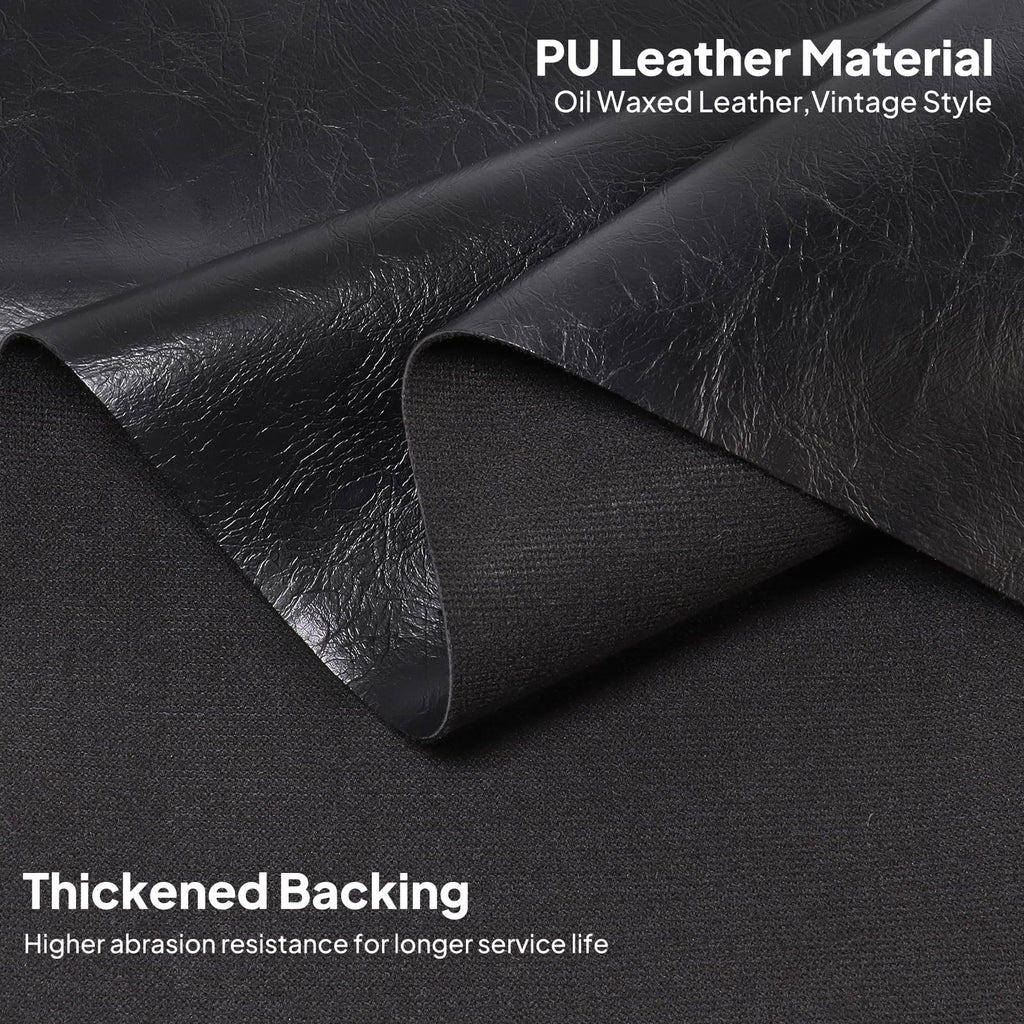 36"x52" Heavy Duty PU Faux Leather Fabric Vegan Marine Vinyl Leather More Wearable & Easy to Clean for Retro
