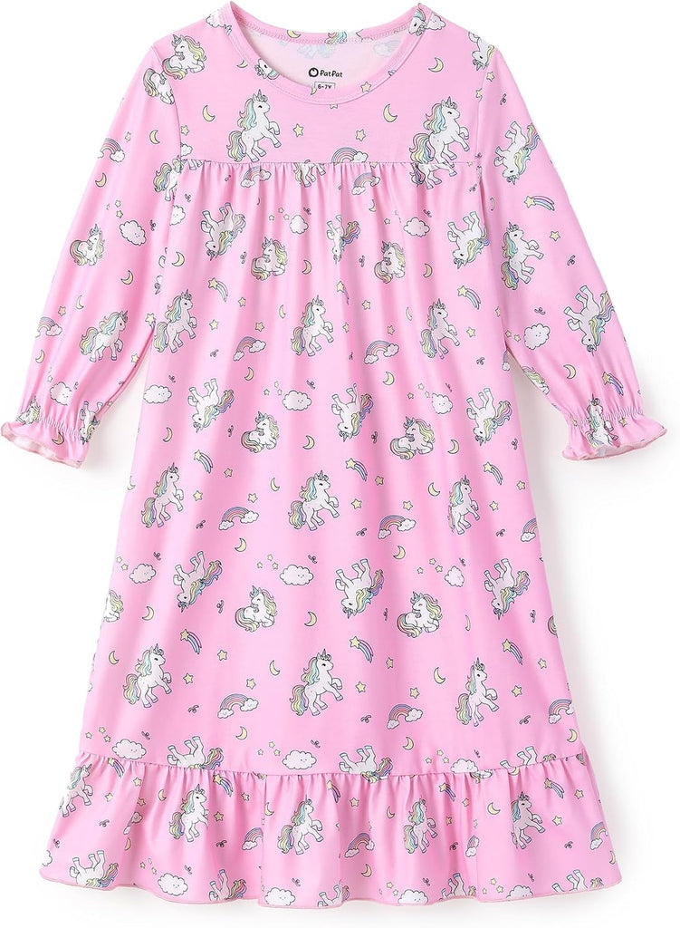 Girls Nightgowns Princess Pajama Dress Soft Sleepwear