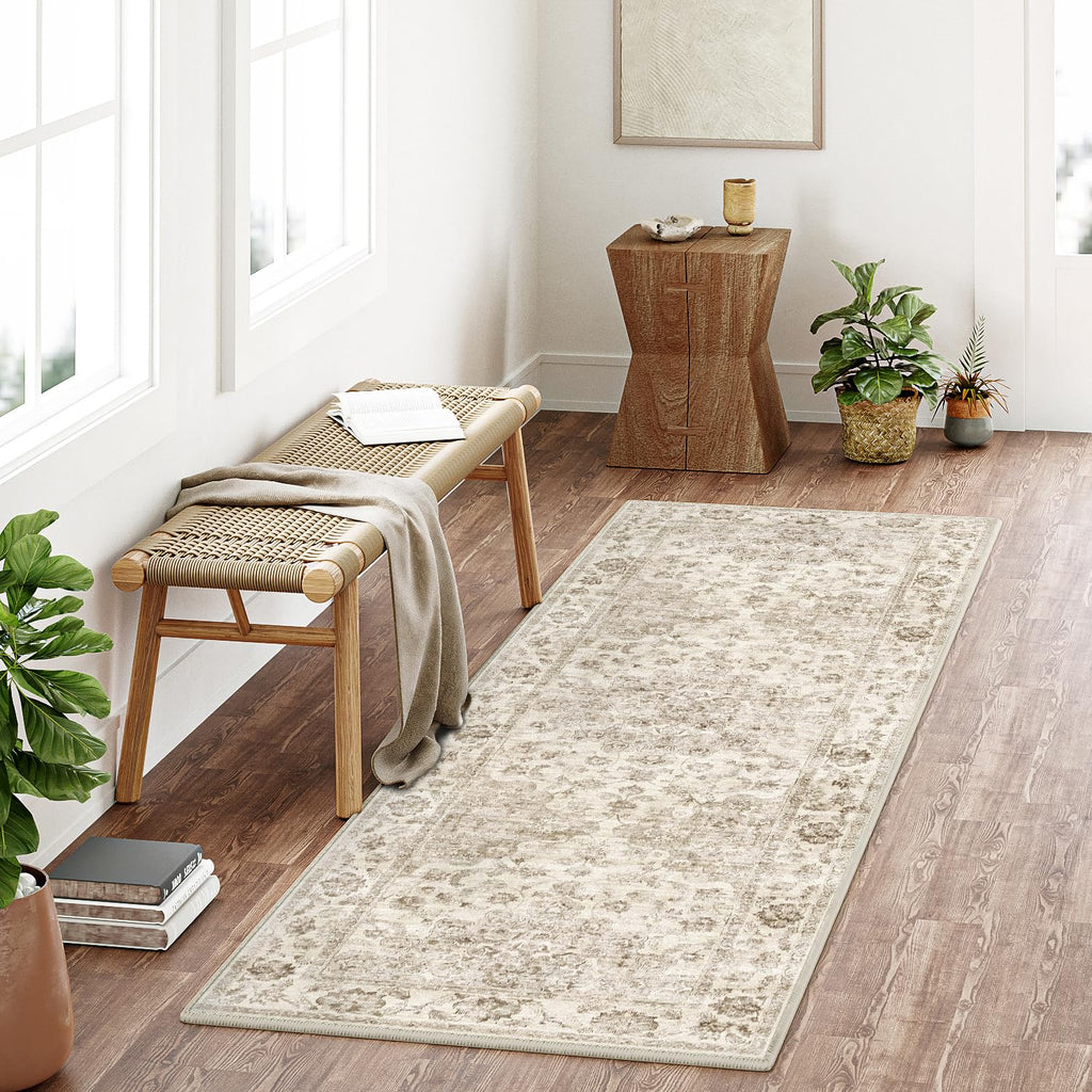 2'6x12 Beige Neutral Runner Rug
