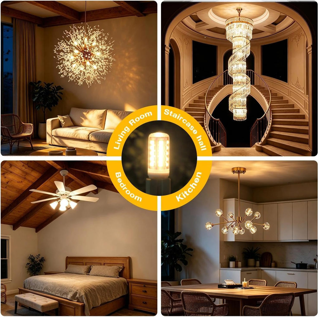 12 Pack G9 LED Bulb Dimmable 4W 3000K Warm White,40 Watt Eq, 120V