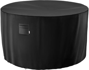 Outdoor Round Table Cover 70 x 34 inch, 6 ft, Waterproof, 600D | fit 70, 68, 66 Diameter, Weatherproof, Heavy Duty
