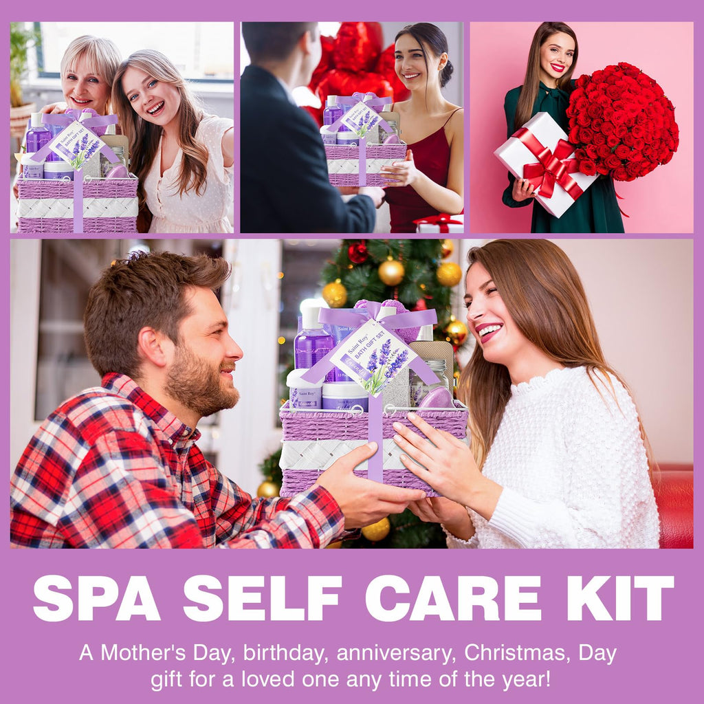 Birthday Gifts for Women Spa Gift Baskets Bath Set for Women Self Care Kit
