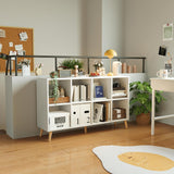 8-Cube Bookshelf 2 Tier Modern Bookcase with Legs, 11in Shelf Opening, 47" Wood Bookshelves Storage Organizer Shelf