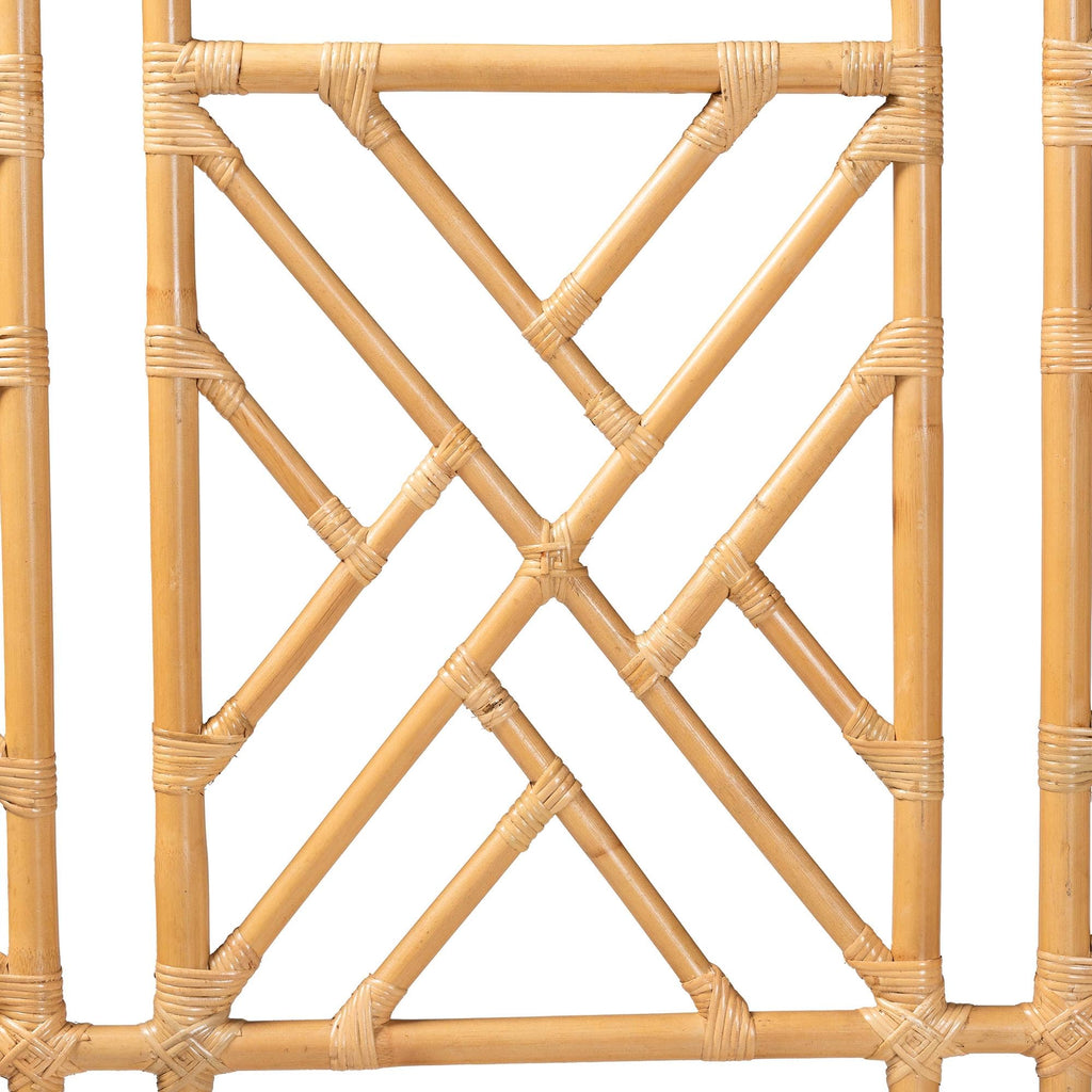 Karavo Bohemian Natural Rattan Queen Size Standalone Headboard