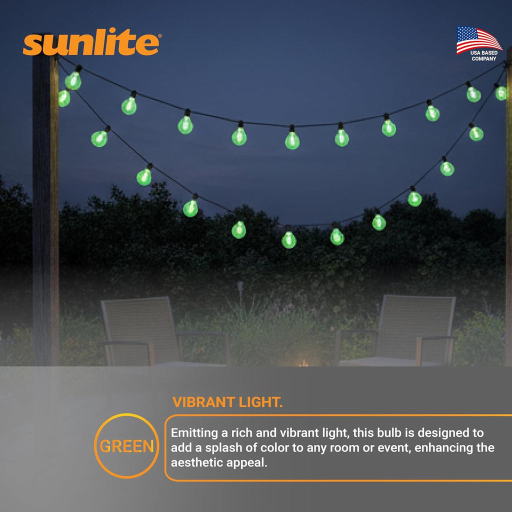 LED Colored Filament A19 Light Bulb, 4.5 Watts, Medium E26 Base, 120 Volts, Transparent Green, Dimmable, 320 Degree