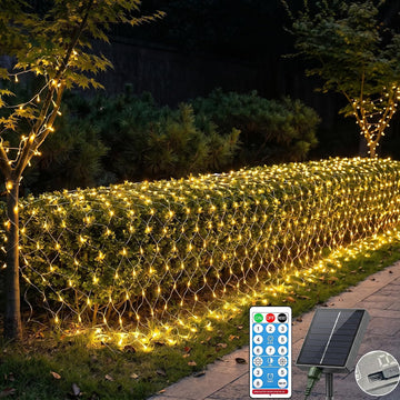 11.5 x 5FT Solar Net Lights Outdoor Waterproof with Remote