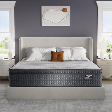 14 Inch California King Mattress, Gel Memory Foam Hybrid Mattress - Pocket Springs with Zoned Lumbar Support &