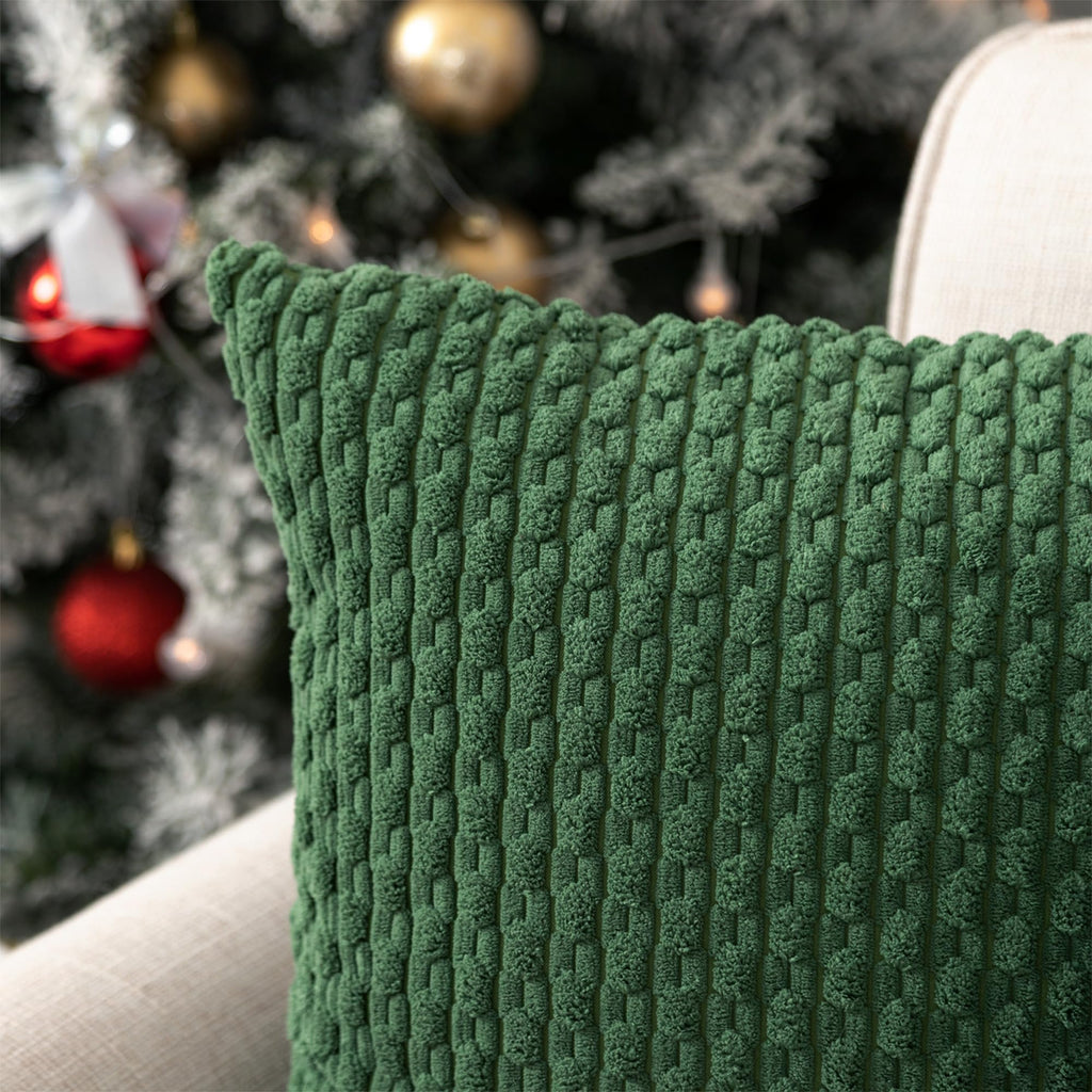 Soft Corduroy Decorative Pillow Cover 26x26 Inch Boho Striped Throw Pillow Cover Modern Home Decor for Sofa Living