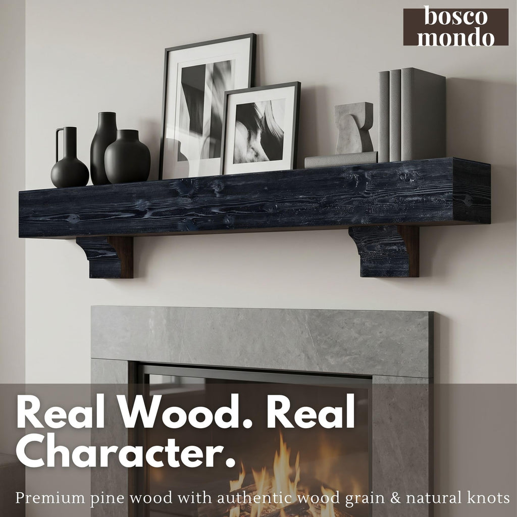 Fireplace Mantel Shelf with Corbels, 60"