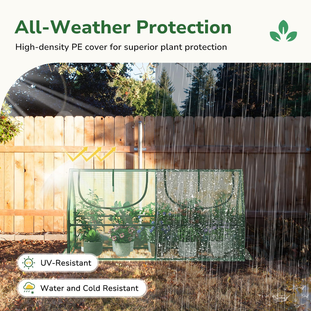 3X3X6 Small Greenhouse, Durable PE, Waterproof & UV Protected