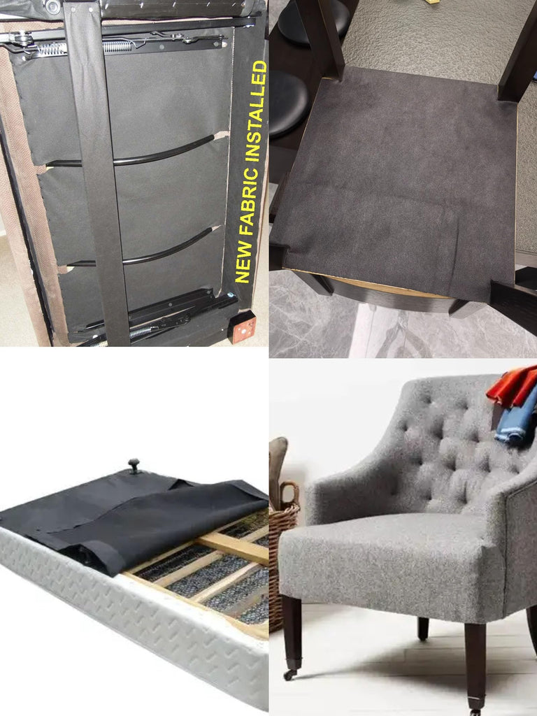 Upholstery Black Cambric Dust Cover Fabric Replacement 62" x 118"(Fire Retardant Dust Cover Fabric 3yds)