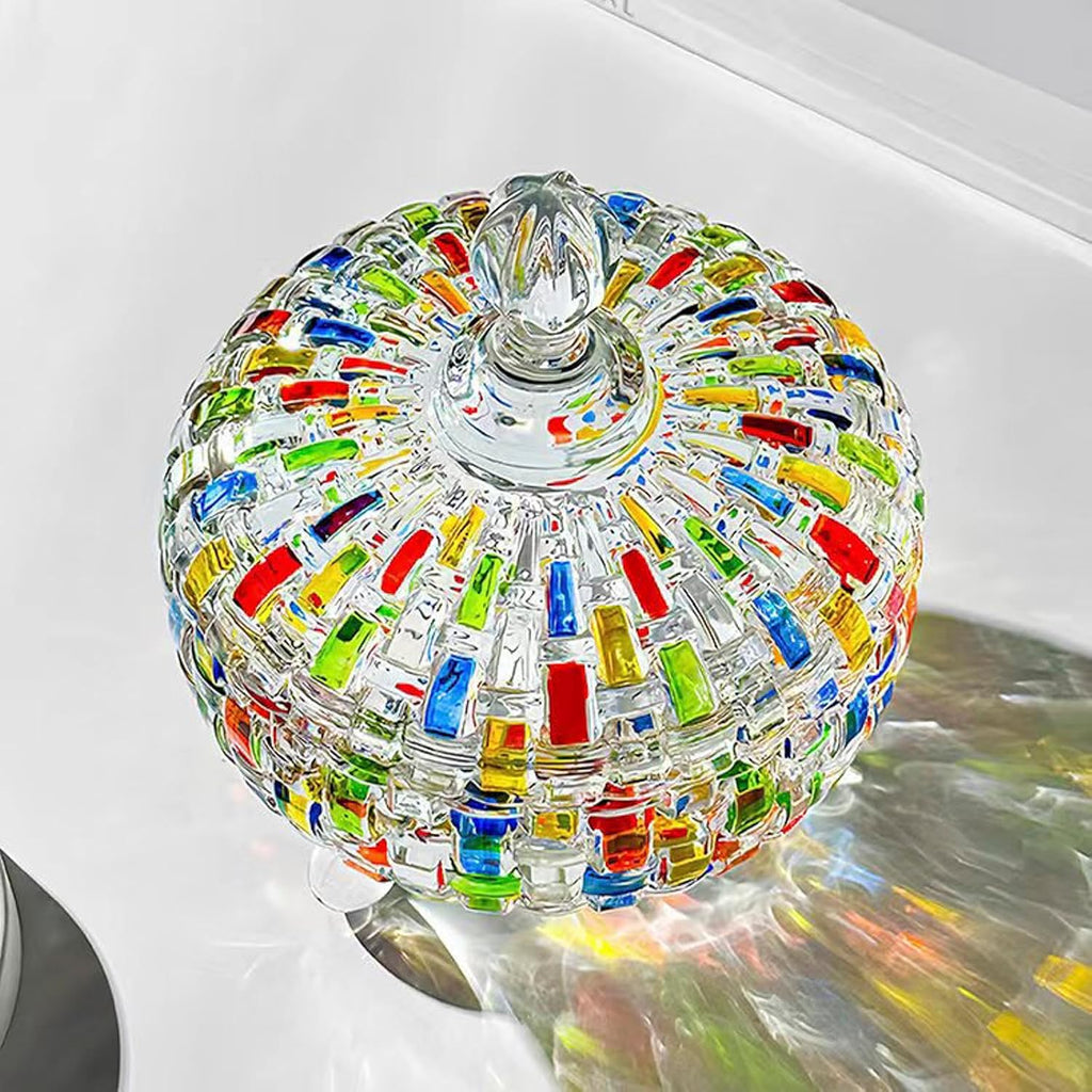 Colorful Crystal candy jars Candy jars with lids christmas candy jar Candy containers cute candy jar glass jar
