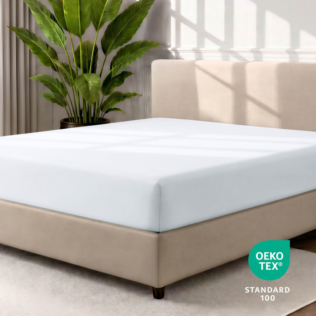 Queen Fitted Sheet - 1800 Ultra-Soft (Queen, White)