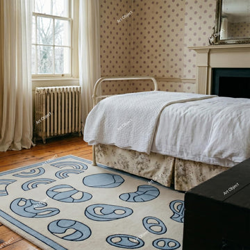 Hand Tufted Wool Area Rug, Scandinavian Design Carpet