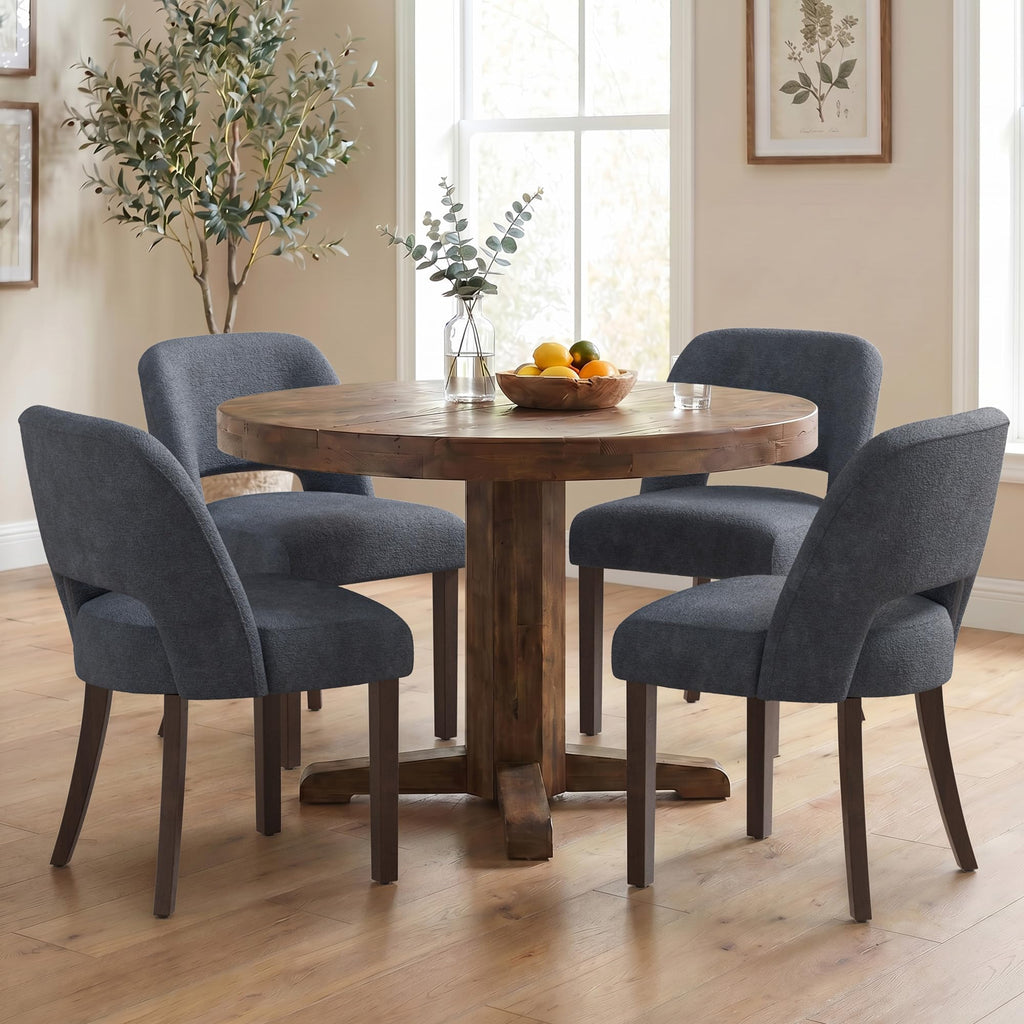 Upholstered Dining Chairs Set of 4, Modern Fabric Kitchen Chairs