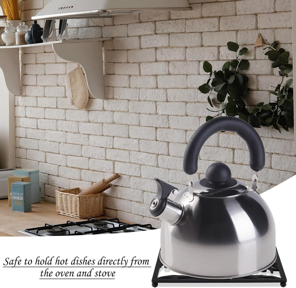 Cast Iron Trivet for Hot Dishes Metal Tree Trivet Set - Set of 2