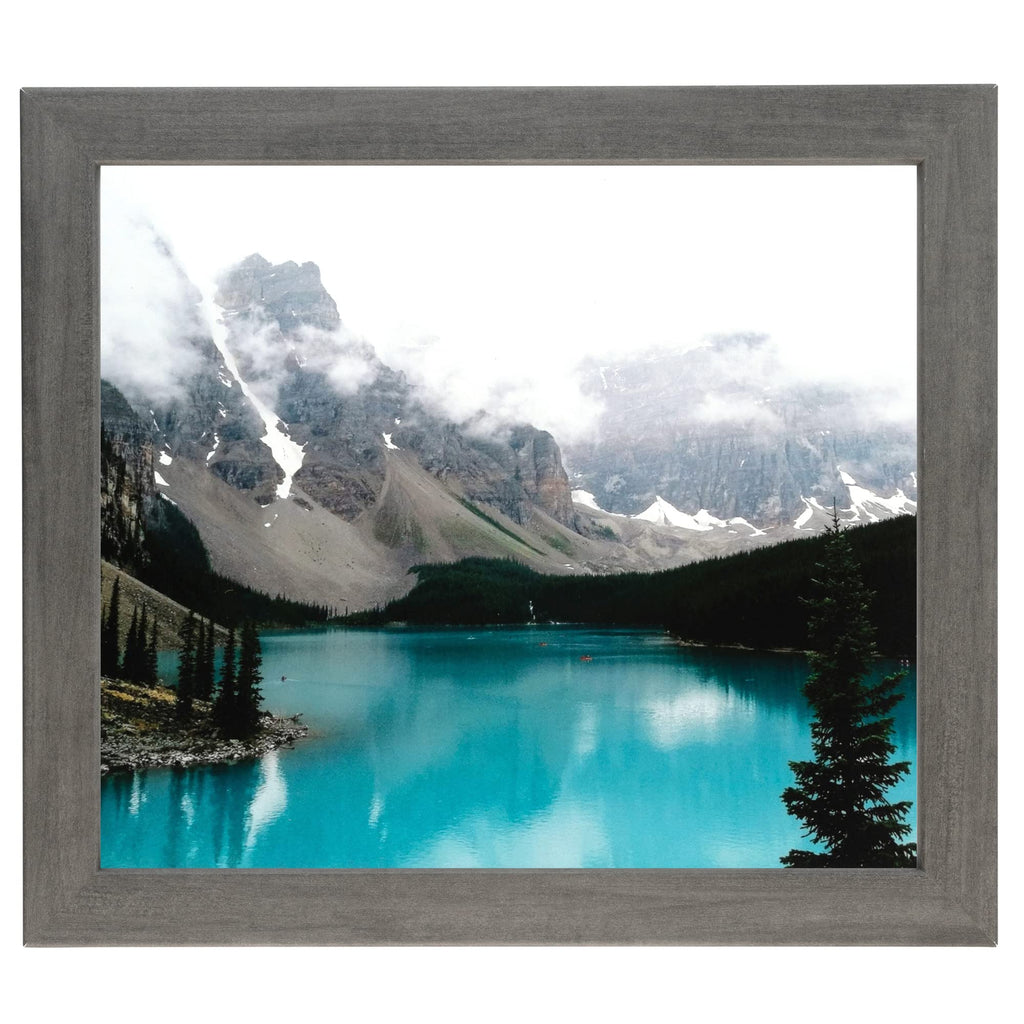 11x33 Inch Gray Picture Frame, This 1.2500 Inch Custom Poster Frame is Slate Gray - Comes with Acrylic and Corrugated