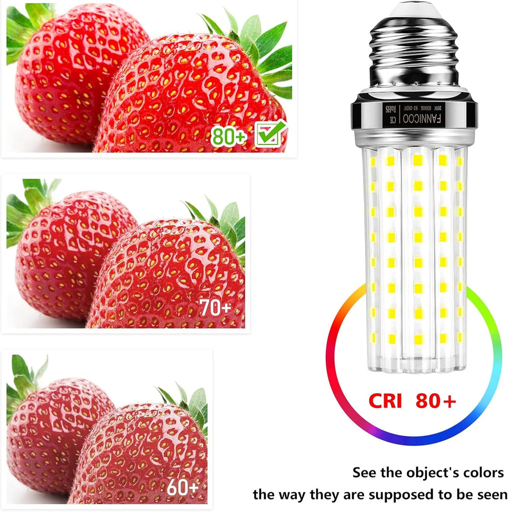 LED Light Bulb 6pcs 150W Equivalent 2500Lumen 3000K Warm White 20W LED Corn Light Bulb E26/E27 Base Non-Dimmable