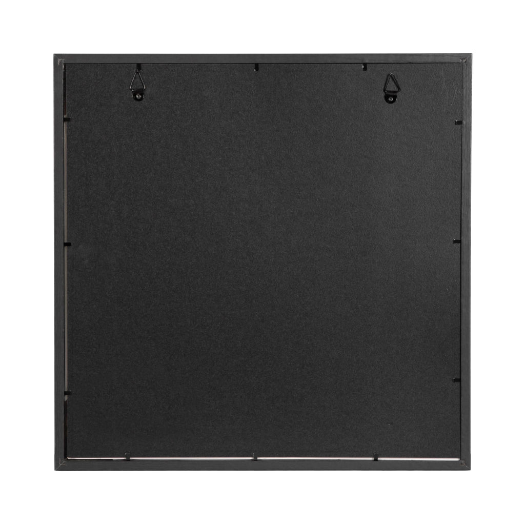 Gibson Modern Wall Picture Frame Set of 3, 16x16 matted to 8x8, Black, Three-Piece Frame Set for Gallery Wall Frame