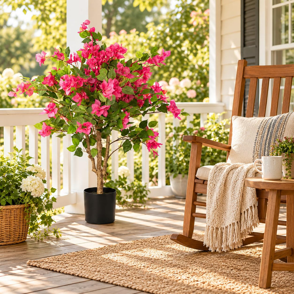 3FT Artificial Bougainvillea Tree, Faux Bougainvillea for Indoor Outdoor Decor, Lifelike Bougainvillea Artificial
