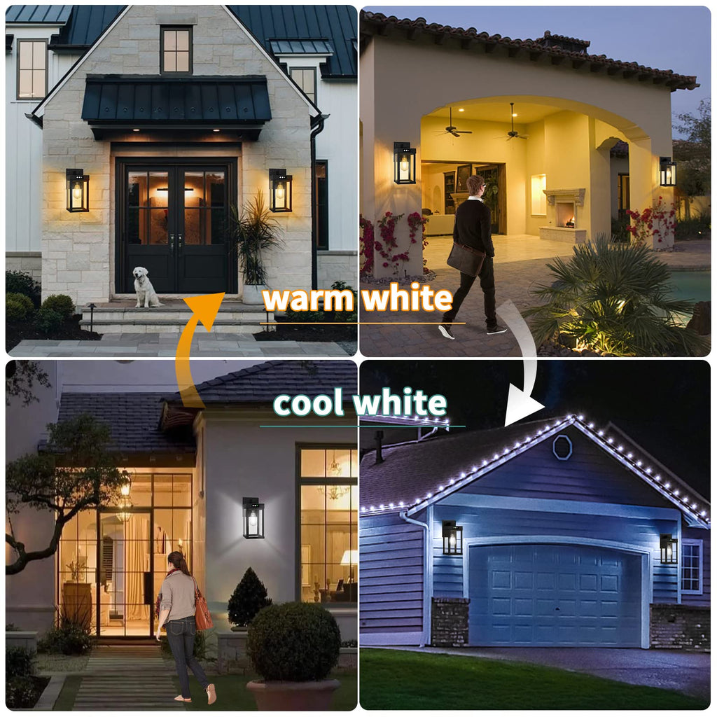 Solar Wall Lights Outdoor with Motion Sensor, 3 Modes, Dusk to Dawn