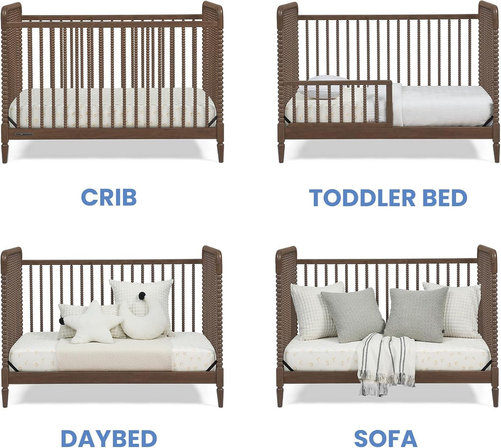 Saint 4-in-1 Convertible Crib - Greenguard Gold Certified, Teak Brown