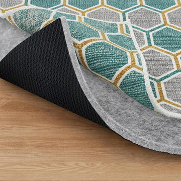 Non Slip Rug Pad 2x10 Feet, 4/25" Thick Felt Cushioned Rubber Rug Gripper Pad for Hardwood, Laminate, Stone, Tile - Set of 20