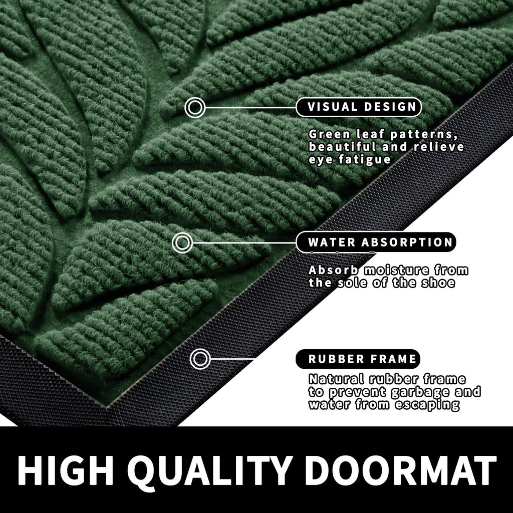 47x32 Large Door Mat Outdoor Indoor, All-Season Waterproof Door Mat Outside Entrance, All-Weather Non-Slip Outside