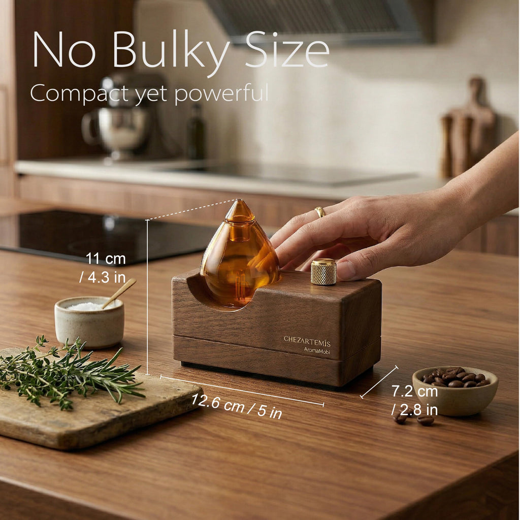 Amber Retro Waterless Essential Oil Diffuser for Aromatherapy