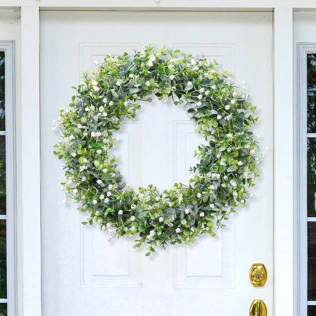 Fake Vines Eucalyptus Babys Breath Greenery Garland - Set of 4
