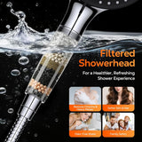 High Pressure Rain Shower Head Combo with Upgrade Magnetic Filtered Detachable Handheld Showerhead (10 Modes)