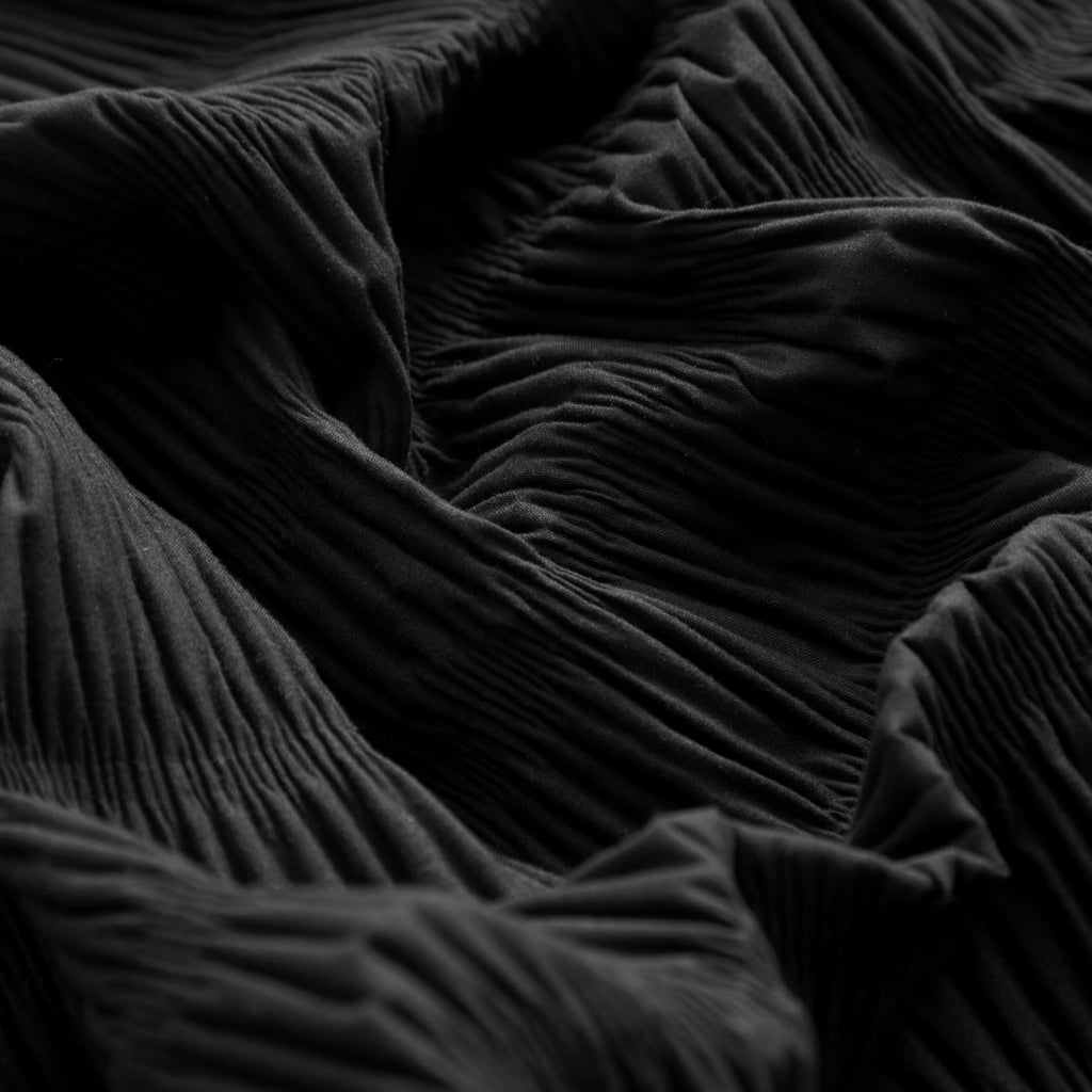 3-Piece Seersucker Comforter Set, Black Bedding, Ultra Soft, Lightweight & All-Season Comforter with