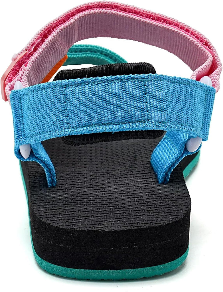 Kids Sandals Boys Girls Lightweight Non-slip Athletic Sandals with Adjustable Webbing for Hiking Walking Beach Water