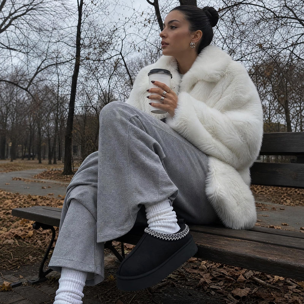 Platform Slippers for Women Snow Winter Womens Slipper
