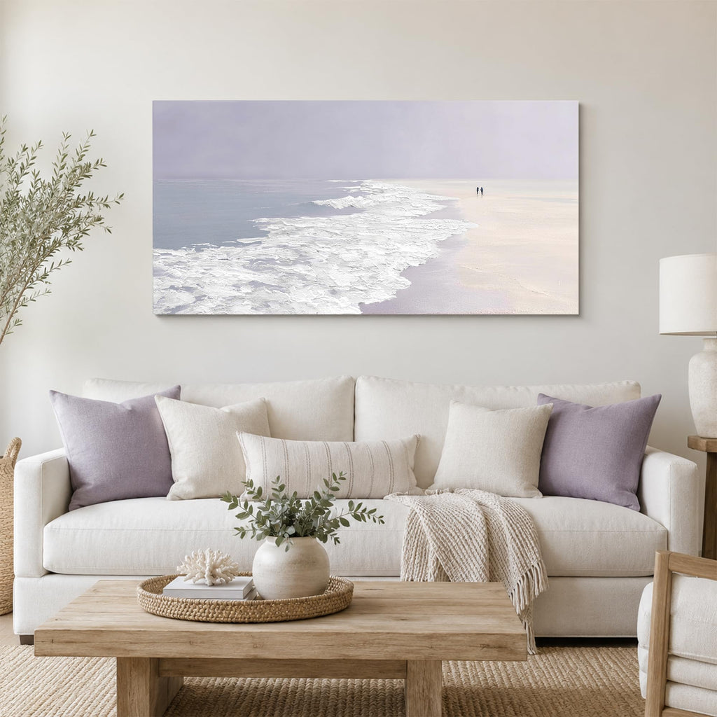 Ocean Seaside Wave Beach Canvas Wall Art 40"x20"