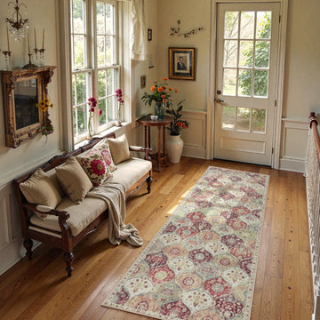 Moroccan Hallway Rug, 2x5 Soft Washable Kitchen Runner Rug Non Slip