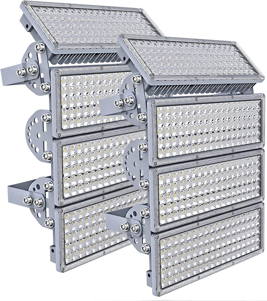 800W LED Stadium Lights Outdoor, 2Pack 400W 6500K Arena Flood Light | 112000LM, IP67 Waterproof. 180° adjustable