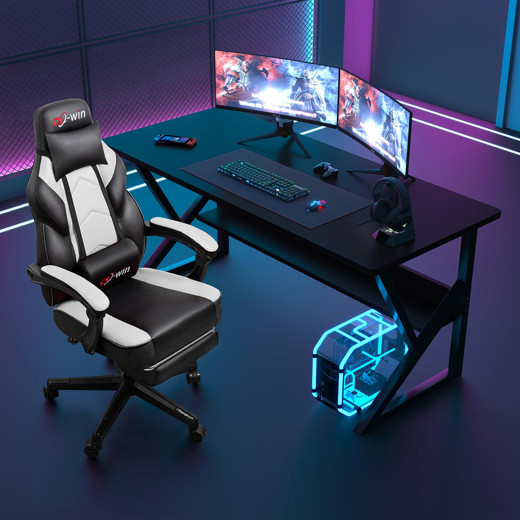 Video Gaming Chair for Adults, Computer Chair with Footrest and Ergonomic High Back, Big and Tall Gamer Chair with