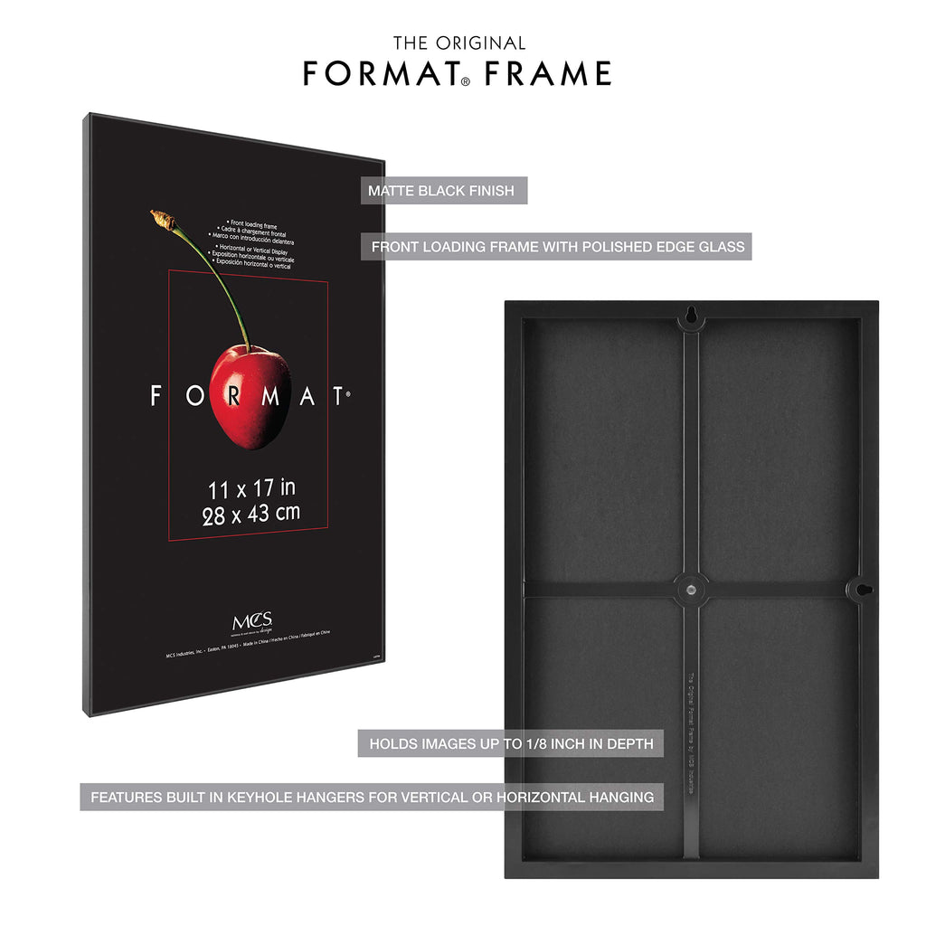 Format Picture Frame, 11x17, Black, Gallery Wall, 6-Pack