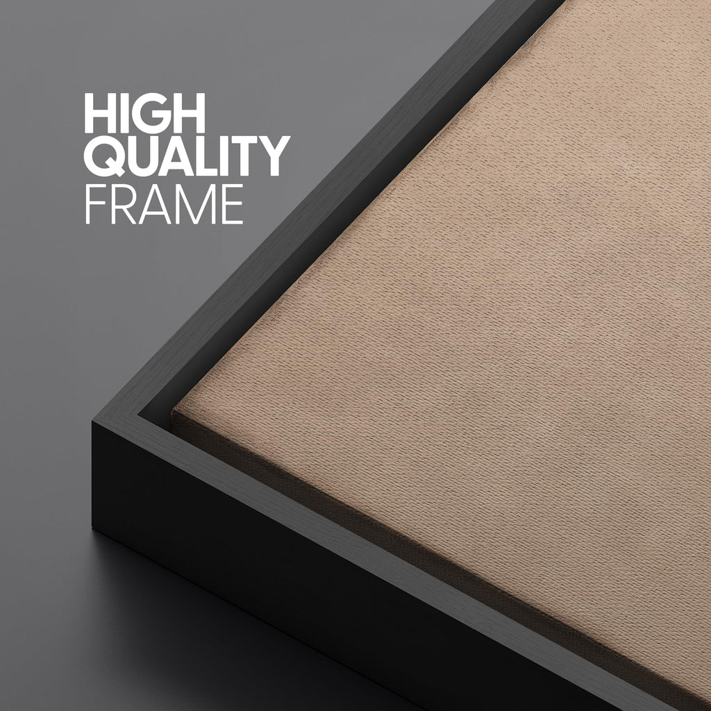 Framed Canvas Print Wall Art Minimal Deer Herd